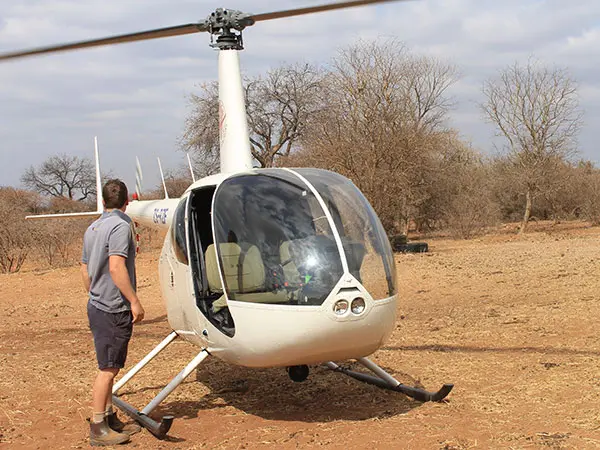 Helicopter safari over Limpopo game farm — South Africa